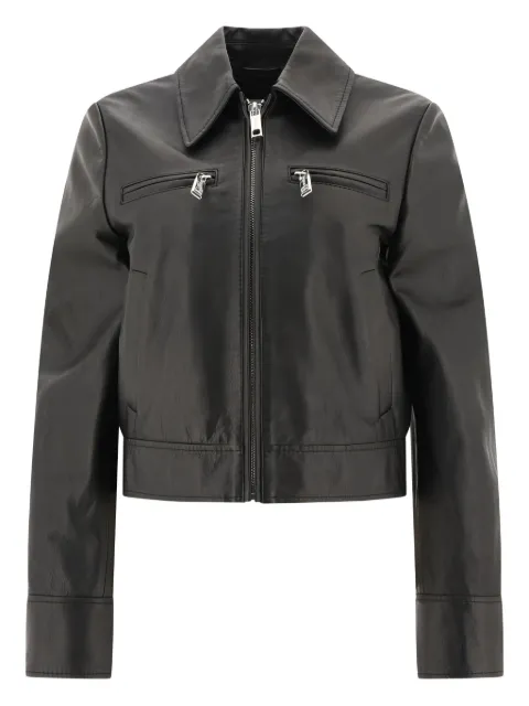 Max Mara zip-up leather jacket