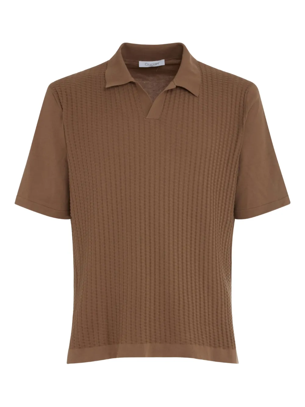 Cruciani textured polo shirt | Brown | Image 1