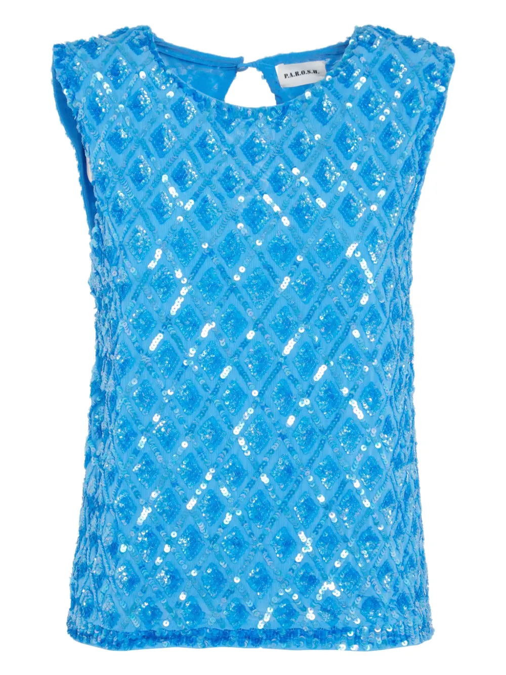 sequin-embellished sleeveless top