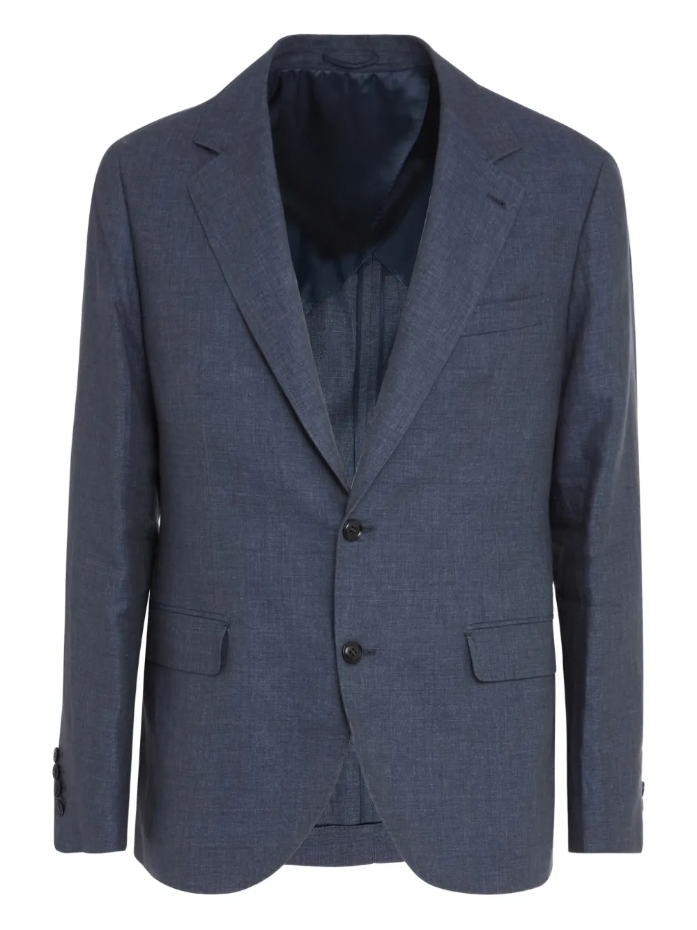 Brett Johnson single-breasted linen blazer - ブルー Brett Johnson single-breasted linen blazer - ブルー