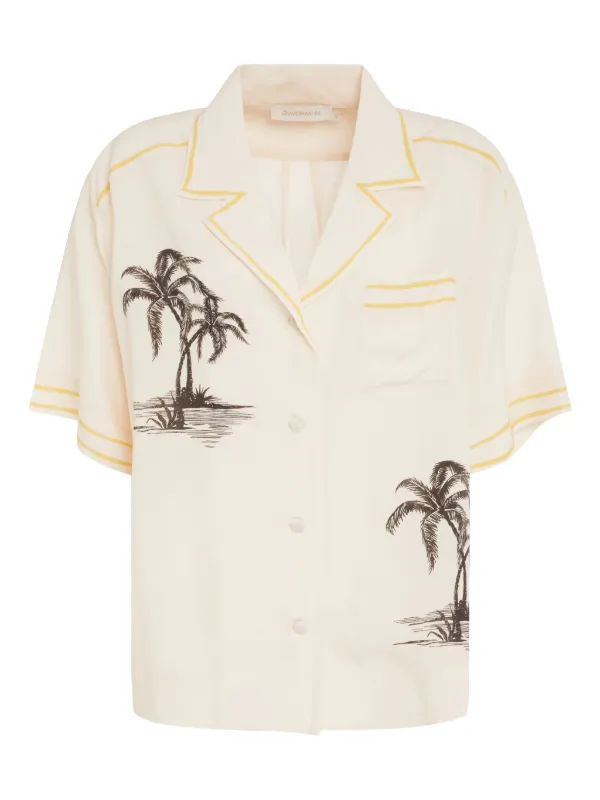ZIMMERMANN パームツリープリント シャツ | ニュートラル | FARFETCH JP