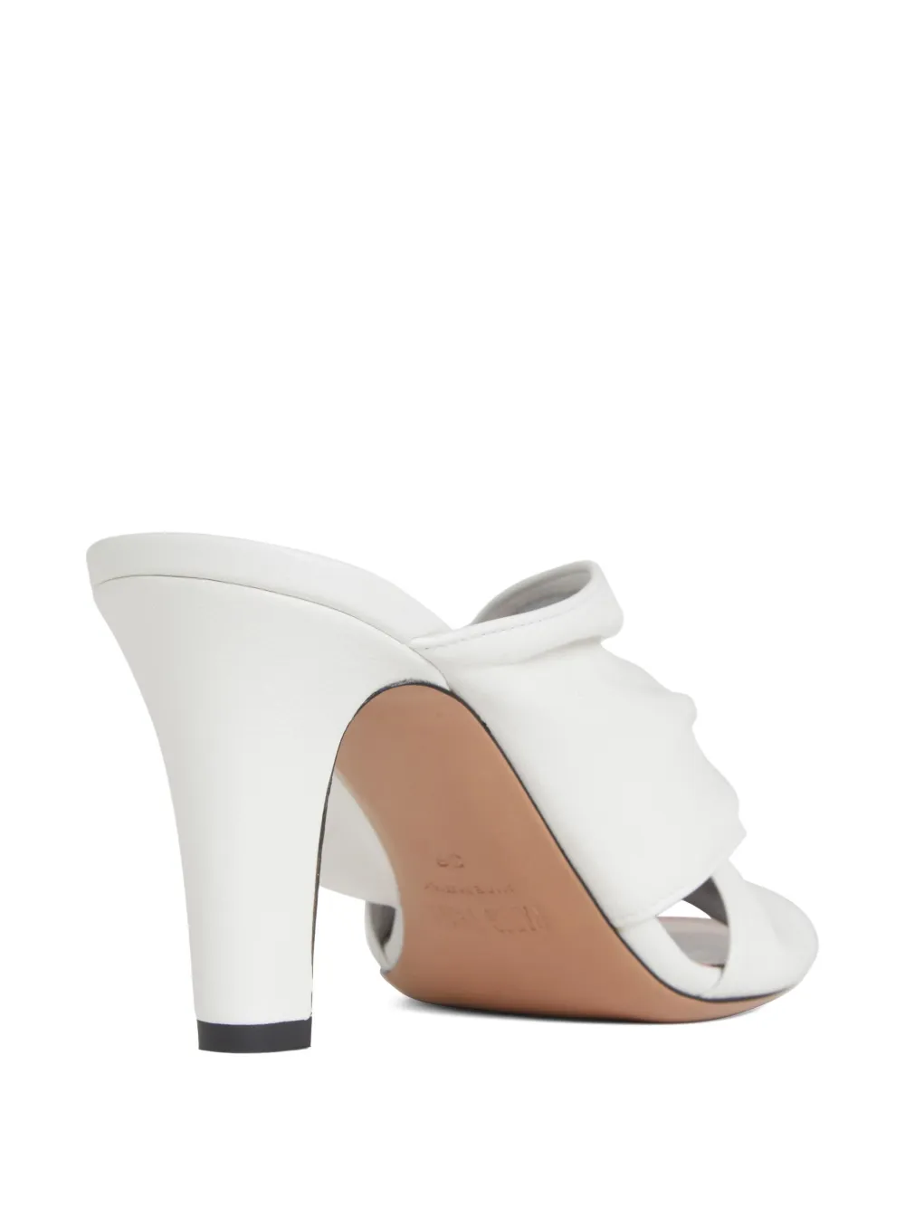 Paris Texas pleated cross-strap sandals White