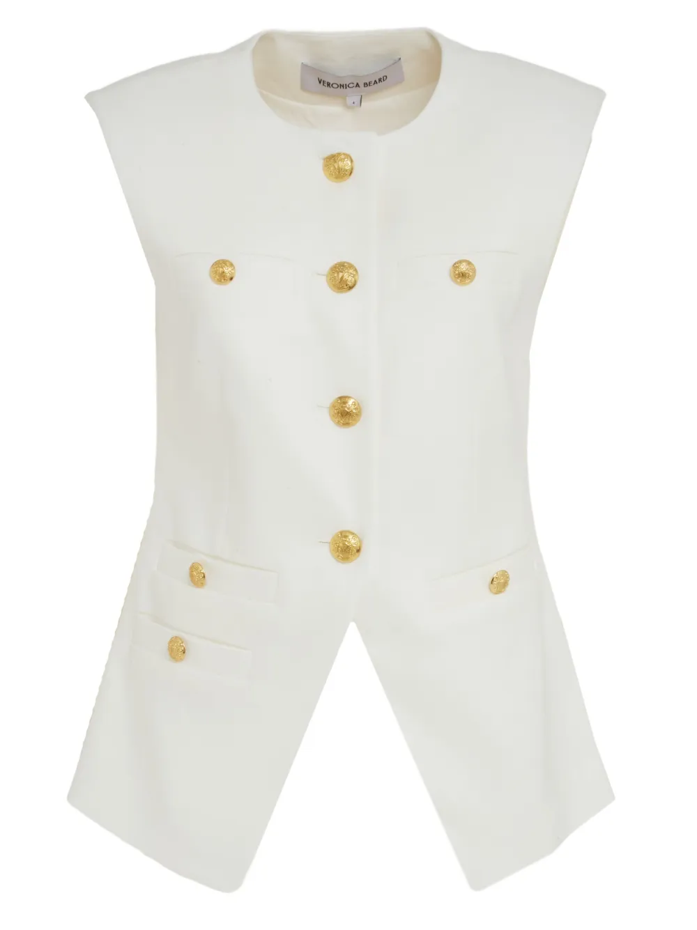Veronica Beard Gilet met knoopsluiting Wit