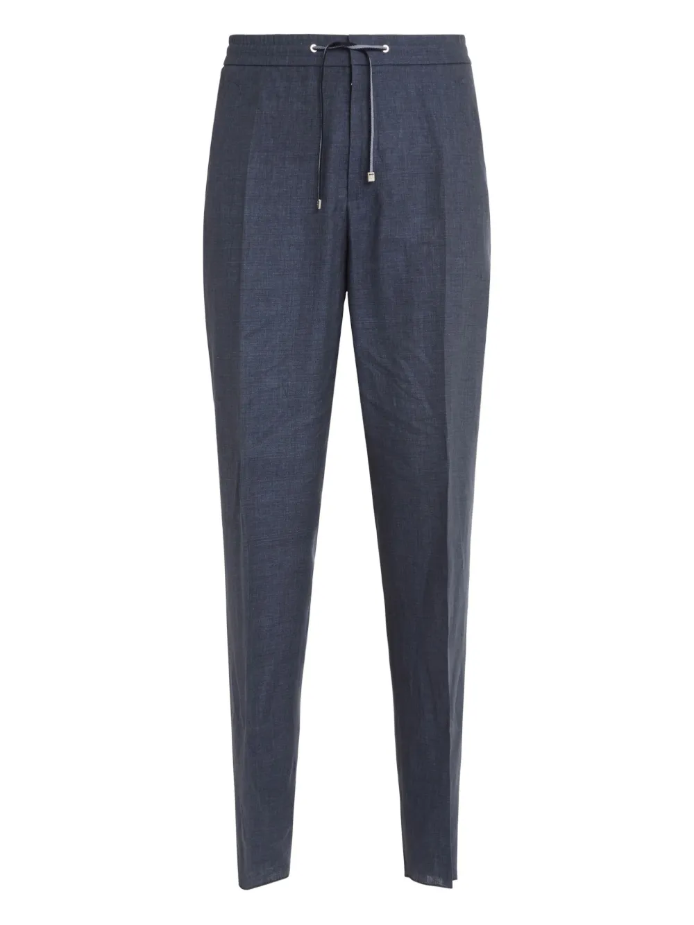 Brett Johnson drawstring linen trousers - ブルー Brett Johnson drawstring linen trousers - ブルー