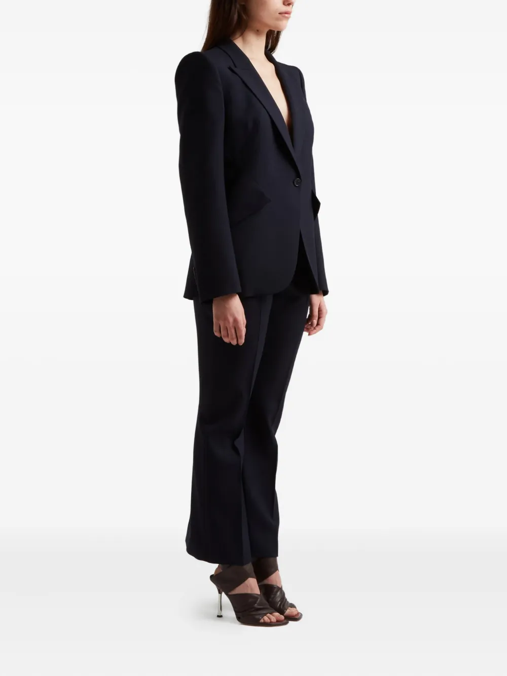 Alexander McQueen Blazer met enkele rij knopen Blauw
