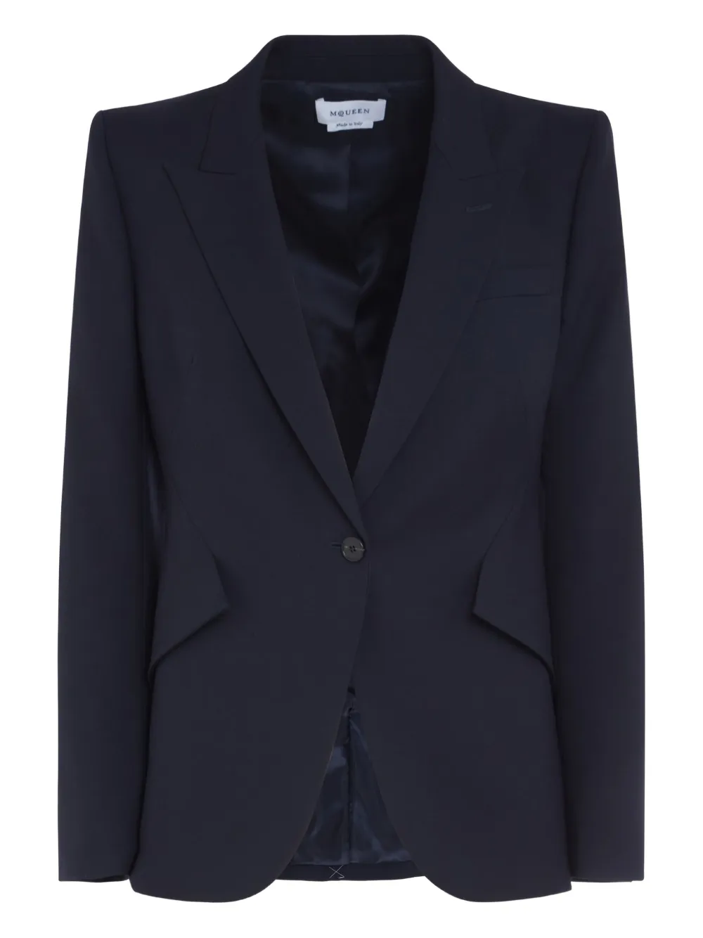 Alexander McQueen Blazer met enkele rij knopen Blauw