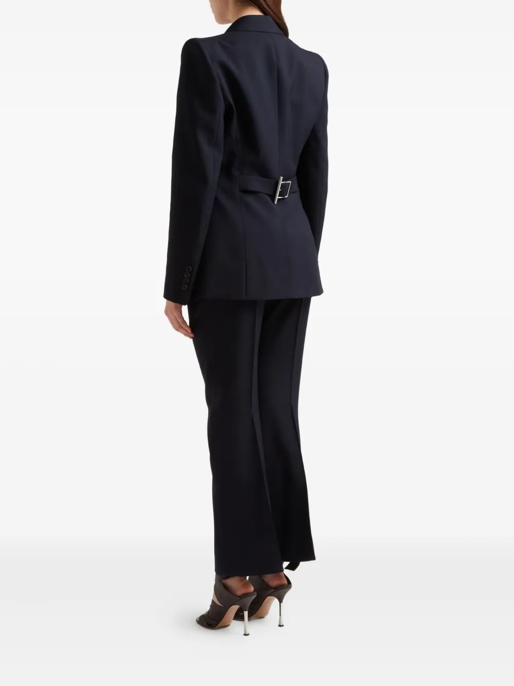 Alexander McQueen Blazer met enkele rij knopen Blauw