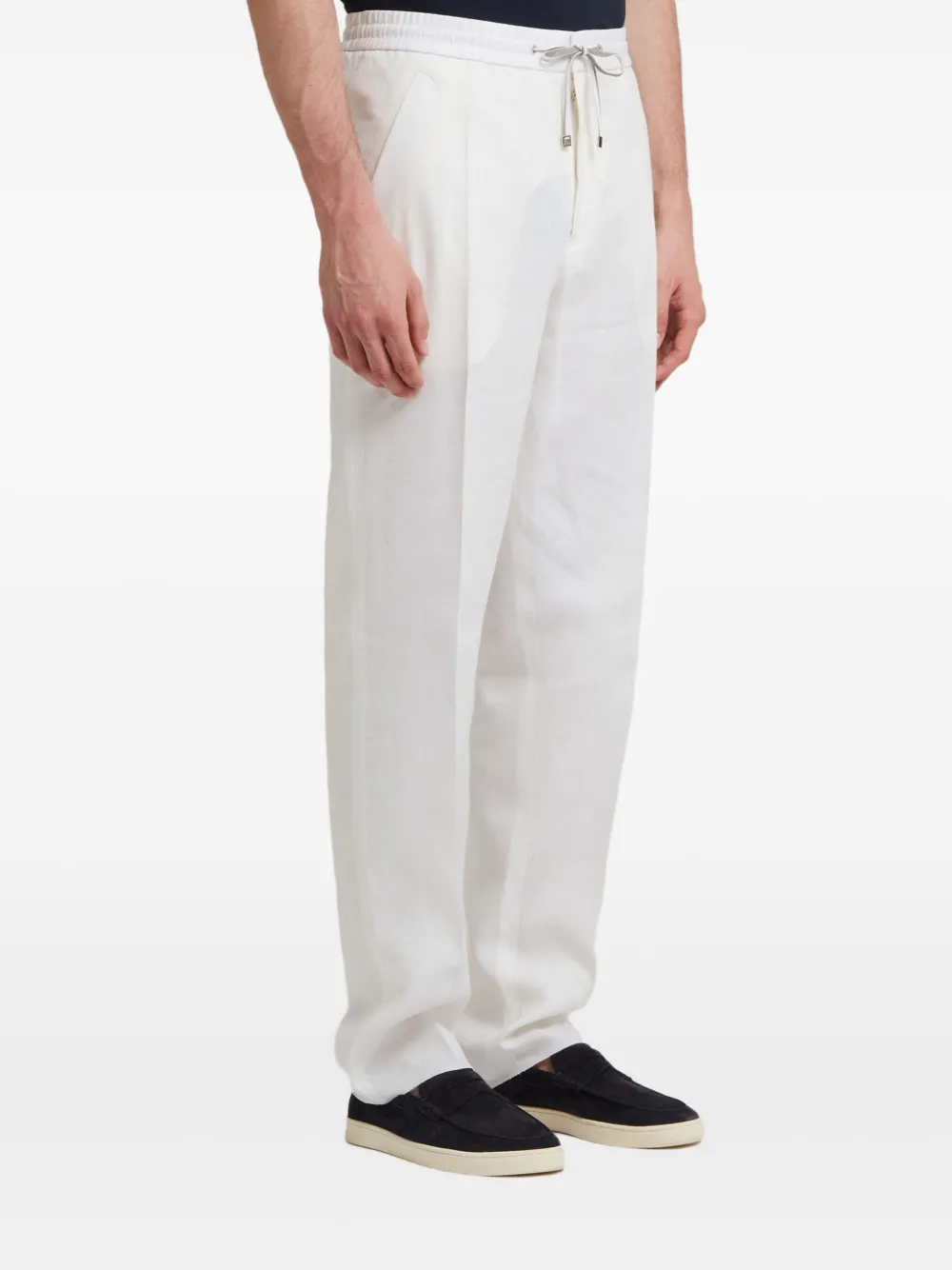 Brett Johnson drawstring-waist linen trousers | Regular-Fit & Straight Leg Pants | Image 2