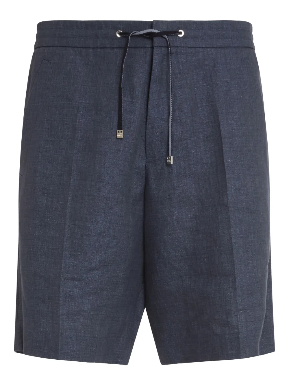 Brett Johnson drawstring linen shorts - ブルー Brett Johnson drawstring linen shorts - ブルー