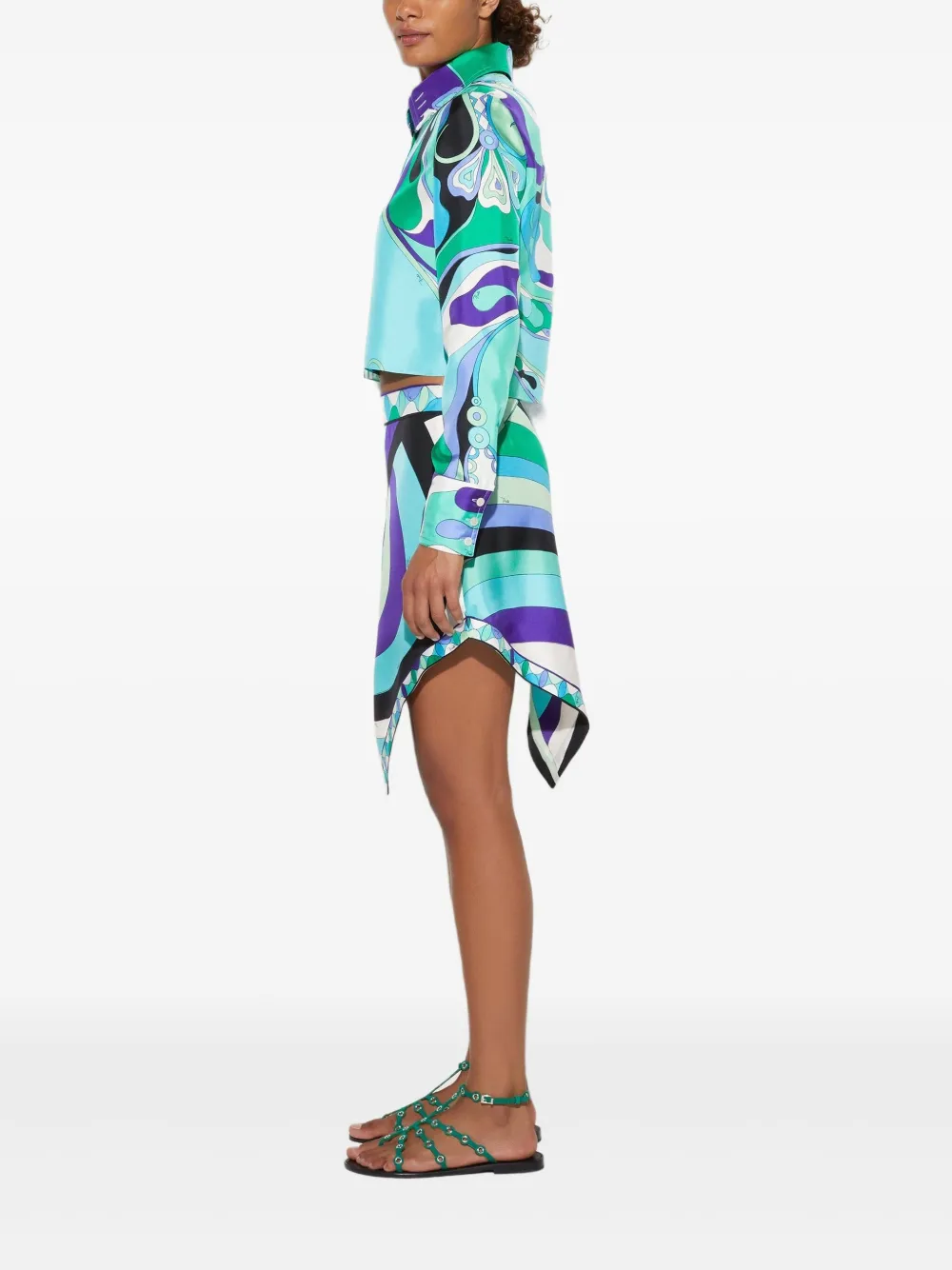PUCCI Asymmetrische mini-rok - Blauw