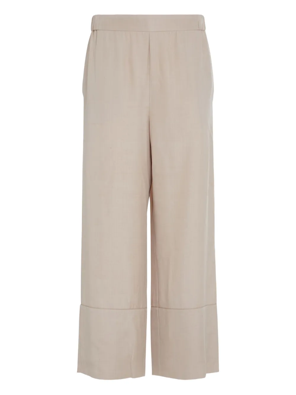 Elie Saab elasticated-waist cuffed trousers Beige