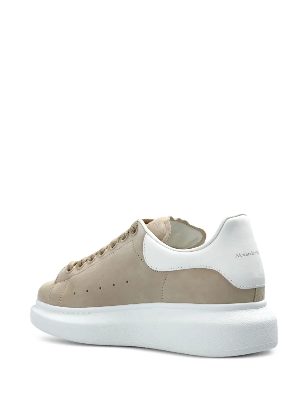 Alexander McQueen Suède sneakers met plateauzool Beige
