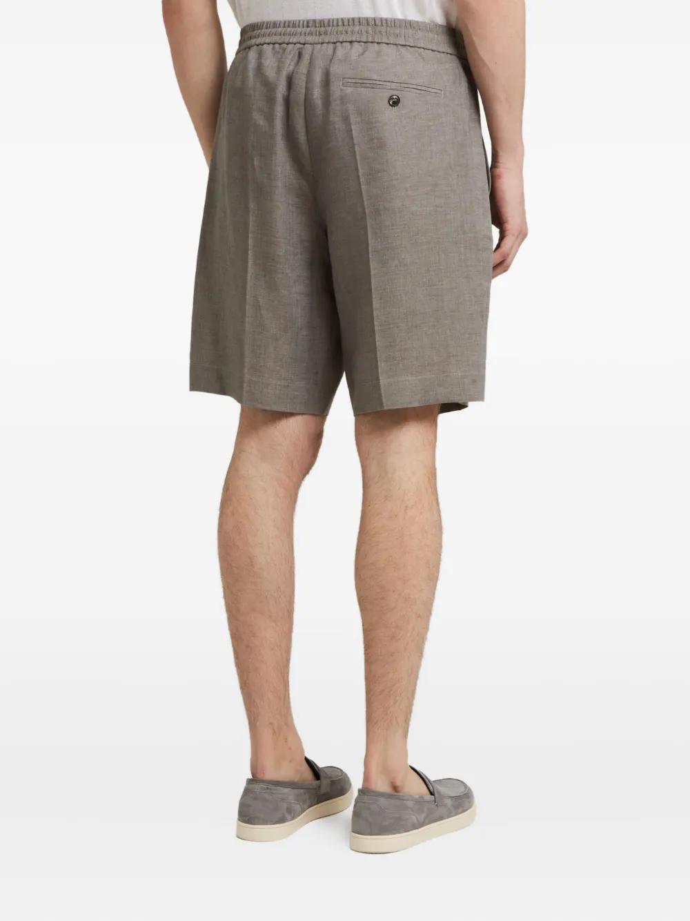 Brett Johnson elasticated-waist linen deck shorts | Deck Shorts | Image 2