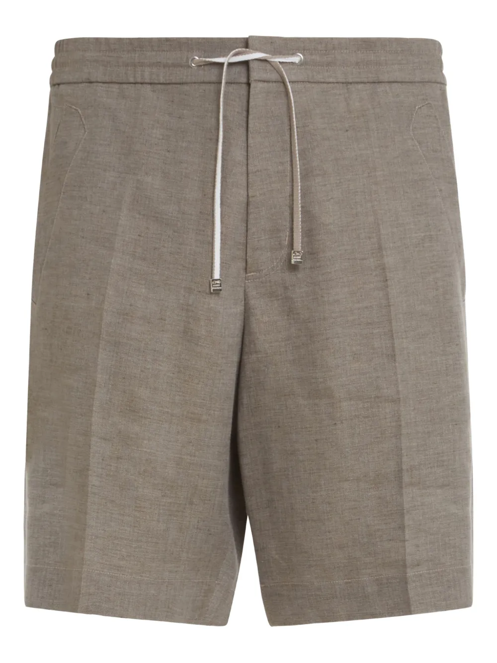 Brett Johnson elasticated-waist linen deck shorts - ブラウン Brett Johnson elasticated-waist linen deck shorts - ブラウン