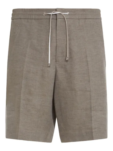 Brett Johnson elasticated-waist linen deck shorts