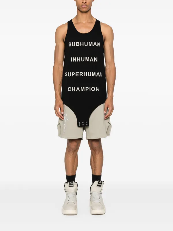 Rick Owens X Champion スローガン タンクトップ | ブラック | FARFETCH JP