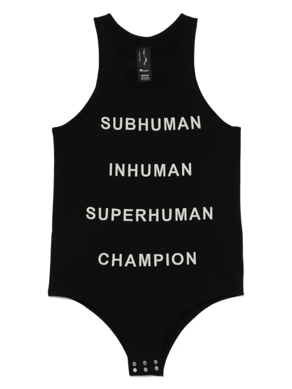 Rick Owens X Champion スローガン タンクトップ | ブラック | FARFETCH JP