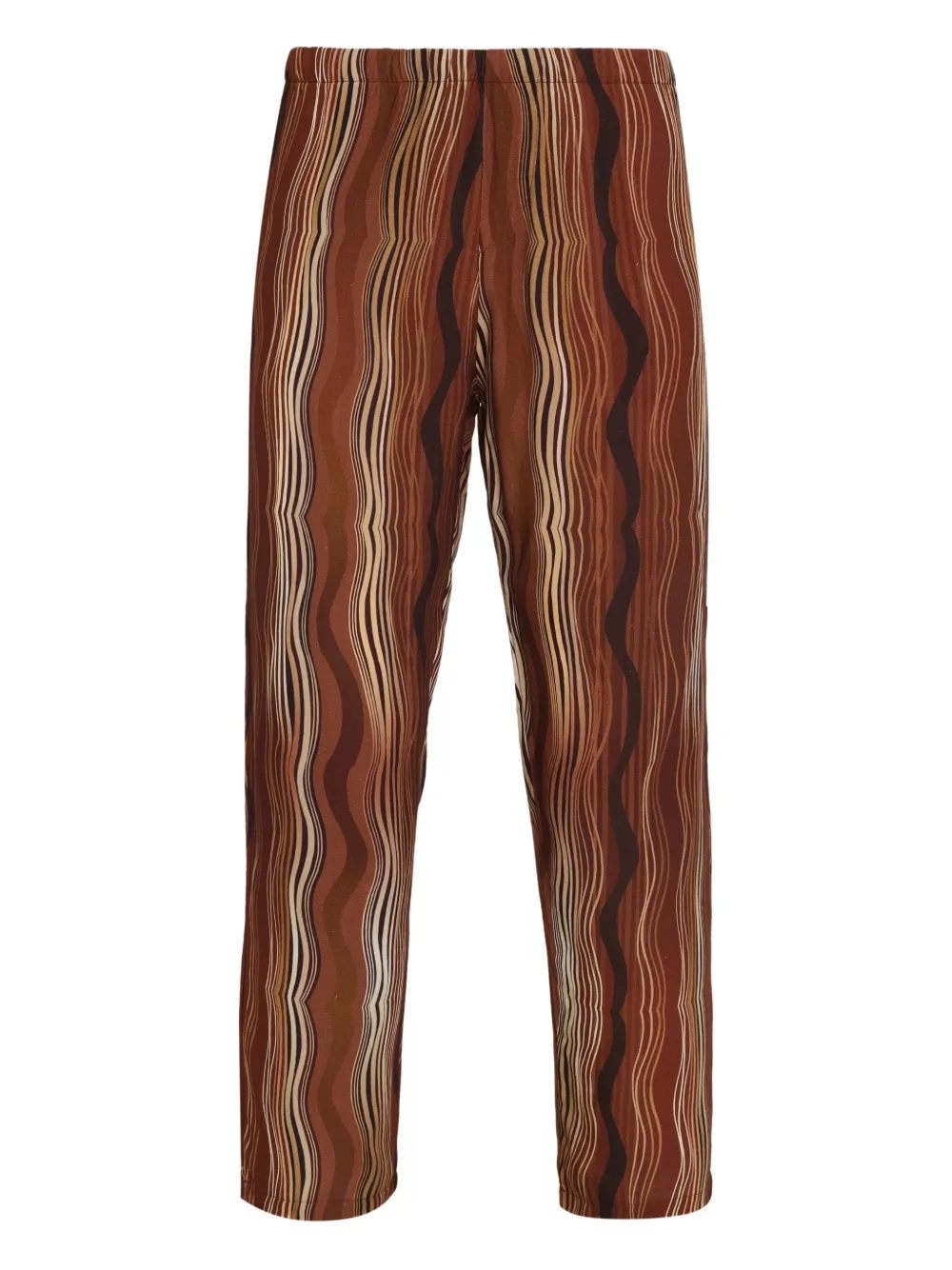 Amir Slama wavy-pattern trousers | Black | Image 1