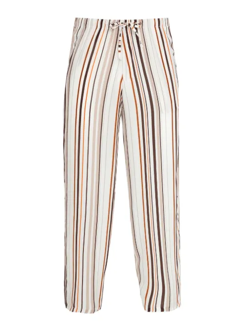 Pantalon rayé à lien de resserrage - Amir Slama - Modalova