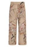 Amir Slama floral-print trousers - Brown