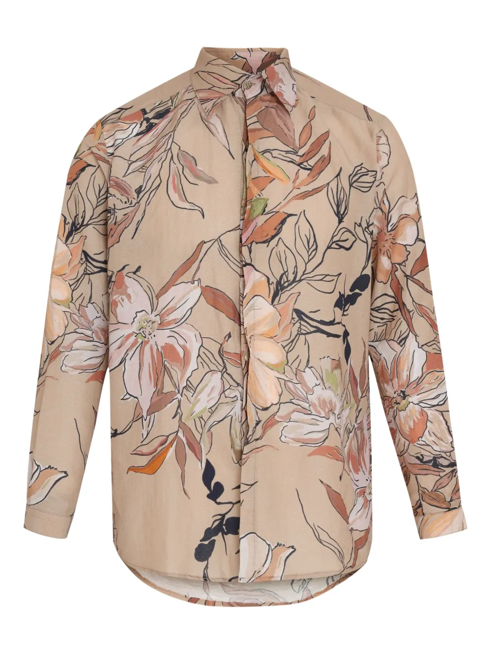 Amir Slama chemise à fleurs | marron | Image 1