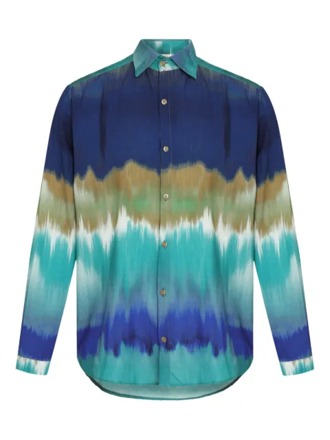 Amir Slama tie dye-print button-up shirt