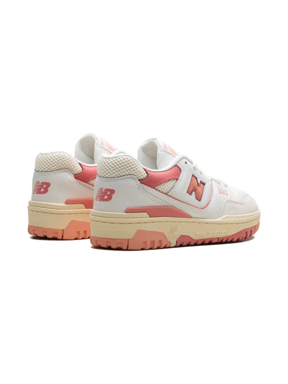 New Balance Kids 550 "Desert Pink Sea Salt" sneakers White