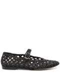 Le Monde Beryl leather ballerina flats - Brown