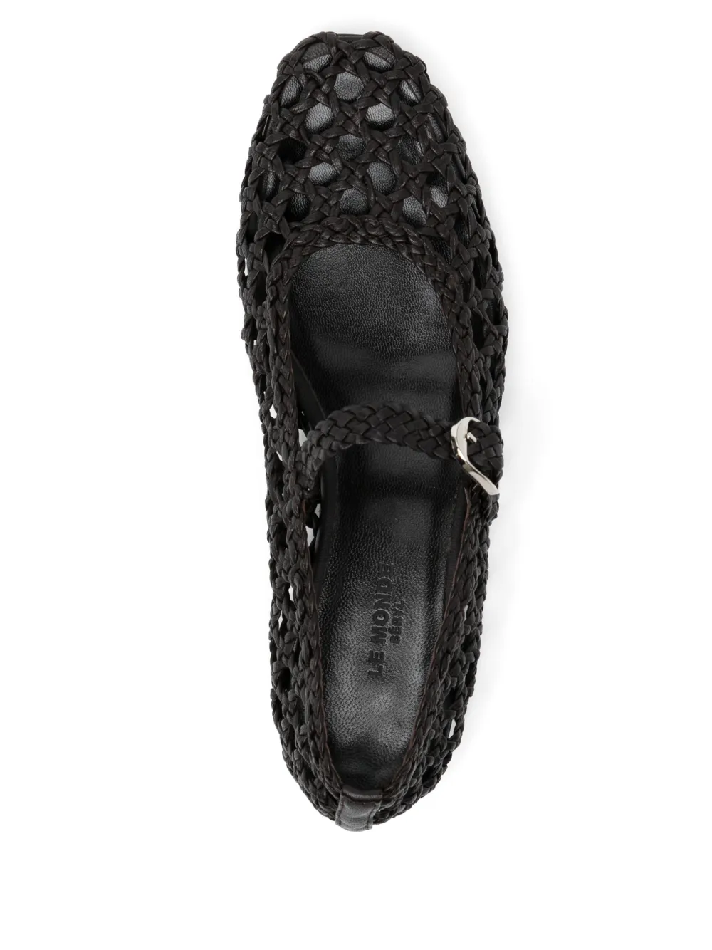 LE MONDE BERYL LEATHER BALLERINA FLATS 