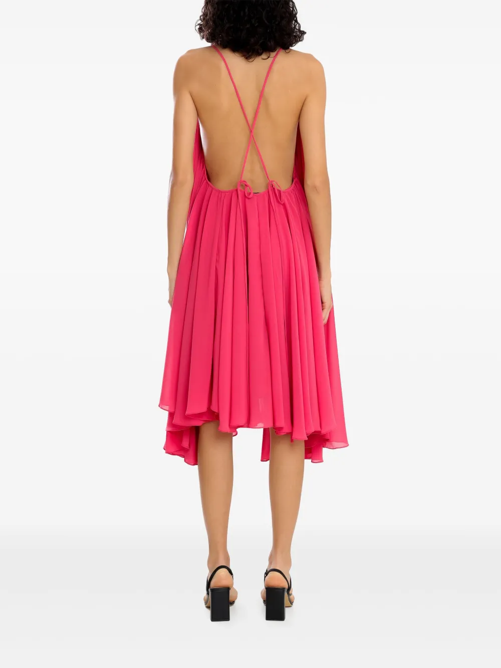 Olympiah draped halter-neck midi dress Roze