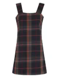 Olympiah plaid square-neck dress - Black