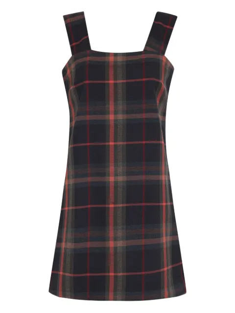 Olympiah plaid square-neck dress