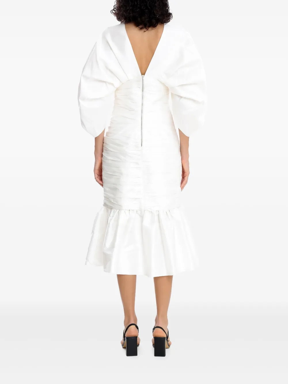 Olympiah ruched mermaid dress Wit
