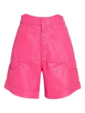 Olympiah high-waisted leather shorts - Pink