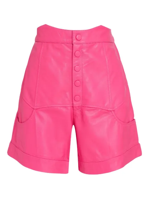 Olympiah high-waisted leather shorts