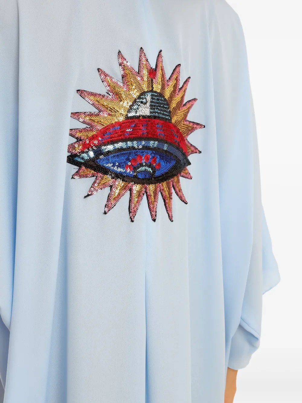 embroidered-neck jacket
