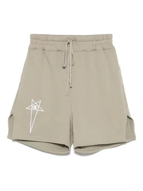 Rick Owens X Champion logo-embroidered track shorts