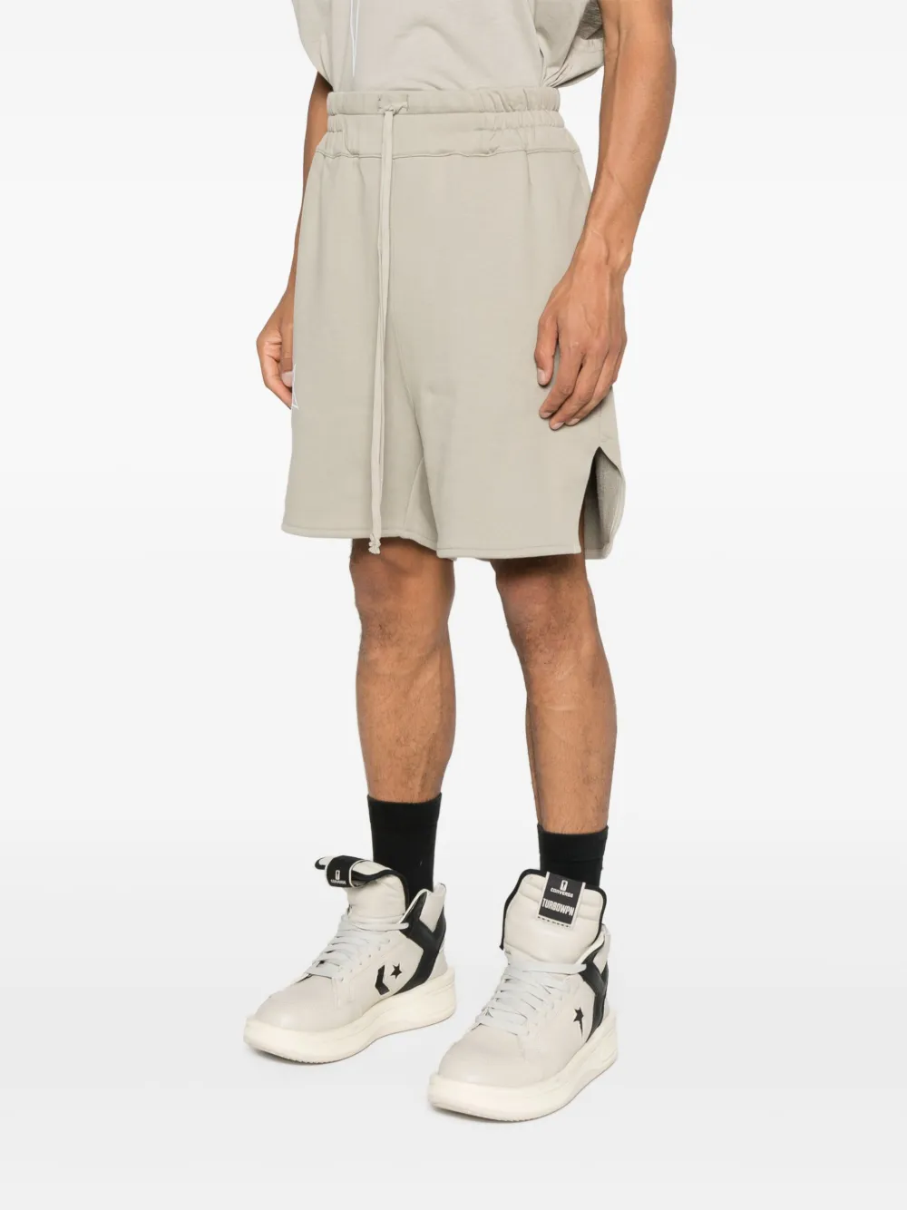 Rick Owens X Champion Trainingsshorts met geborduurd logo Beige