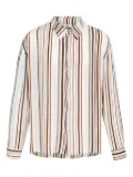 Amir Slama stripe-patterned long-sleeve shirt - White