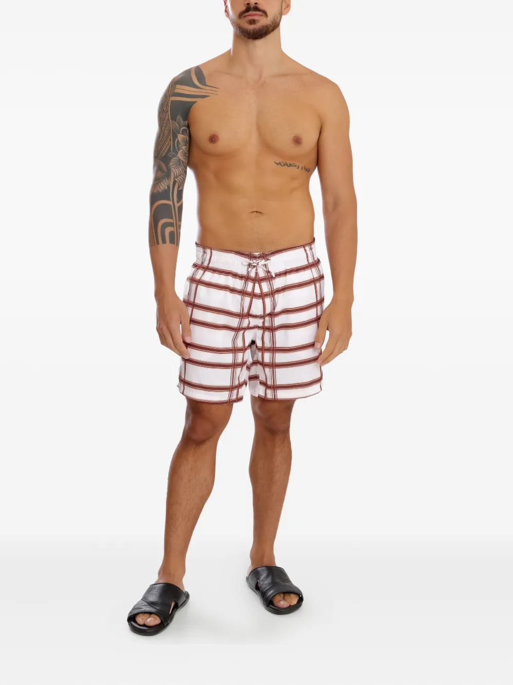 Amir Slama checked drawstring swim shorts | Shorts de bain | Image 2