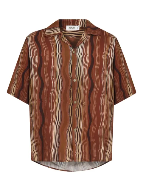 Amir Slama wave-pattern short-sleeved shirt