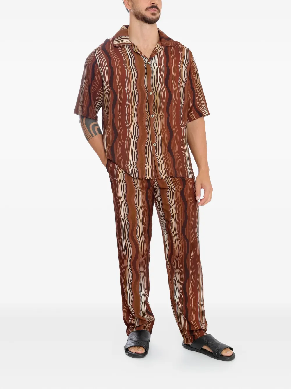 Amir Slama wave-pattern short-sleeved shirt | Image 2
