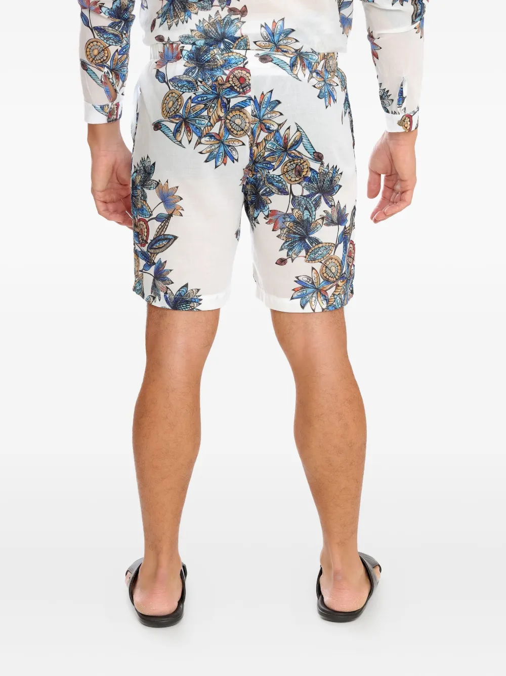 Amir Slama Shorts met bloemenprint Wit