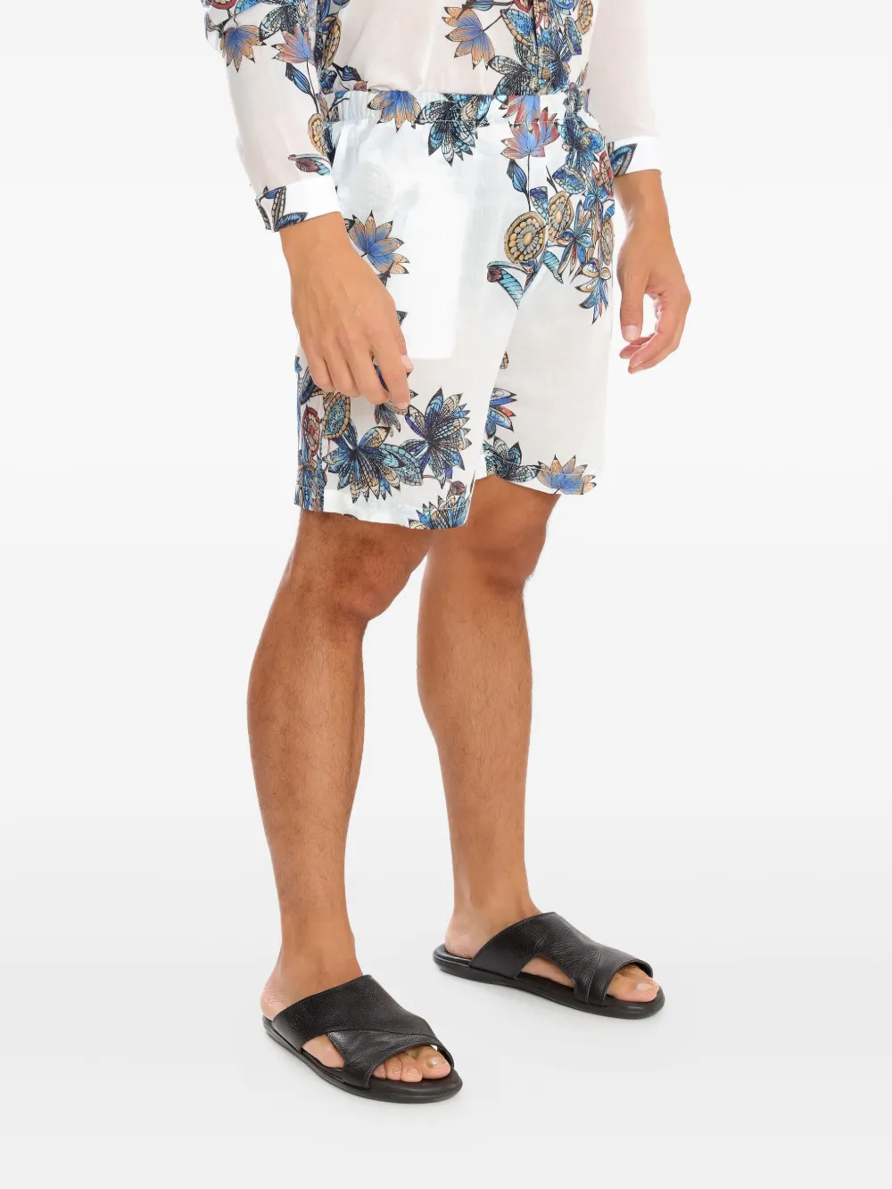 Amir Slama Shorts met bloemenprint Wit
