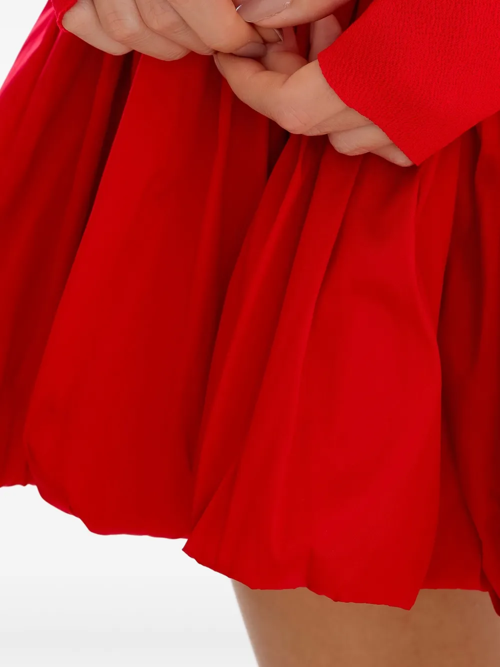 Shop Olympiah Pleated Balloon Mini Dress