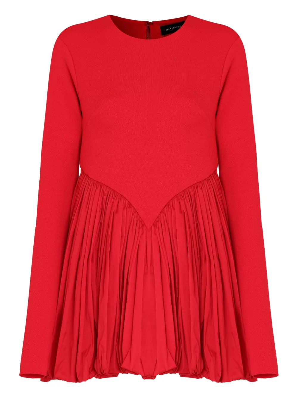 Shop Olympiah Pleated Balloon Mini Dress
