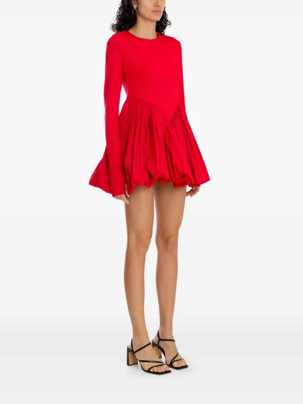 Olympiah Pleated Balloon Mini Dress | Red | FARFETCH Olympiah Pleated Balloon Mini Dress | Red | FARFETCH