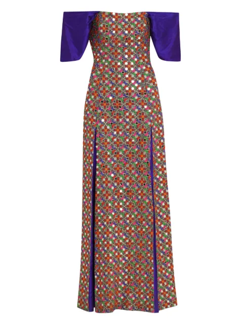 Olympiah vestido de fiesta con bordado floral