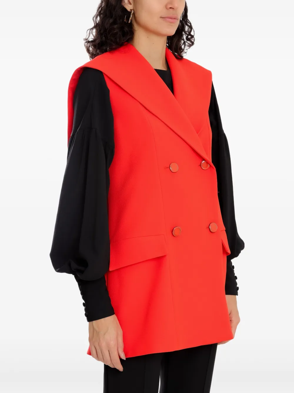 Olympiah double-breasted sleeveless blazer Rood