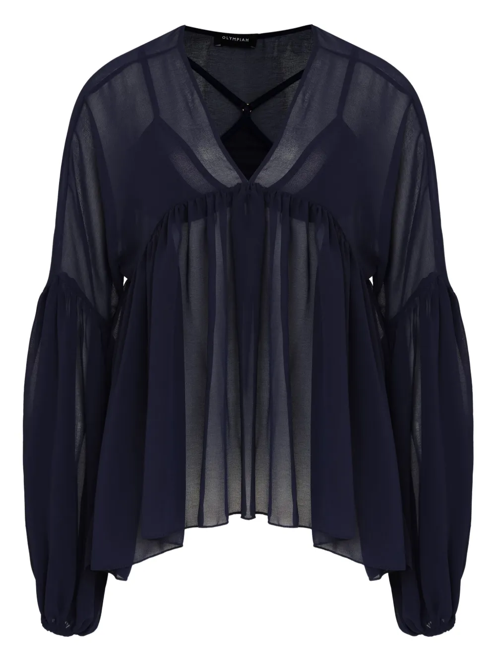 Olympiah Brisa geplooide blouse Blauw